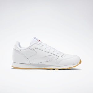 Reebok Classic Leather Turnschuhe Kinder - Weiß/Tiefes Rot/Blau - DE 158-CVE